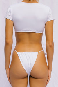 'Tennis Whites' Bikini Top