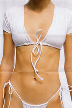 Load image into Gallery viewer, &#39;Tennis Whites&#39; Bikini Top
